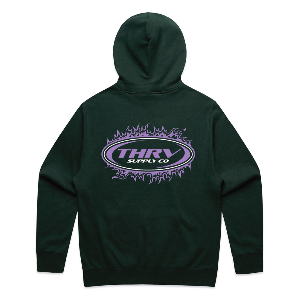 THRV Vortex Oversize Hoodie Green - Adult