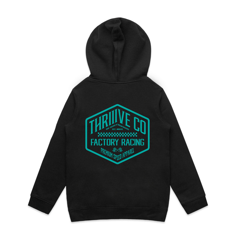 Hexagon Hoodie Teal - Youth
