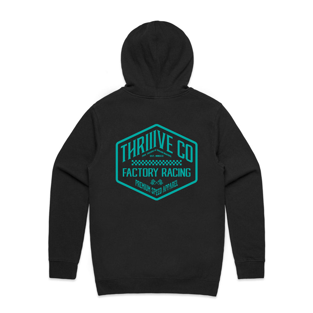 Hexagon Hoodie Teal - Adult