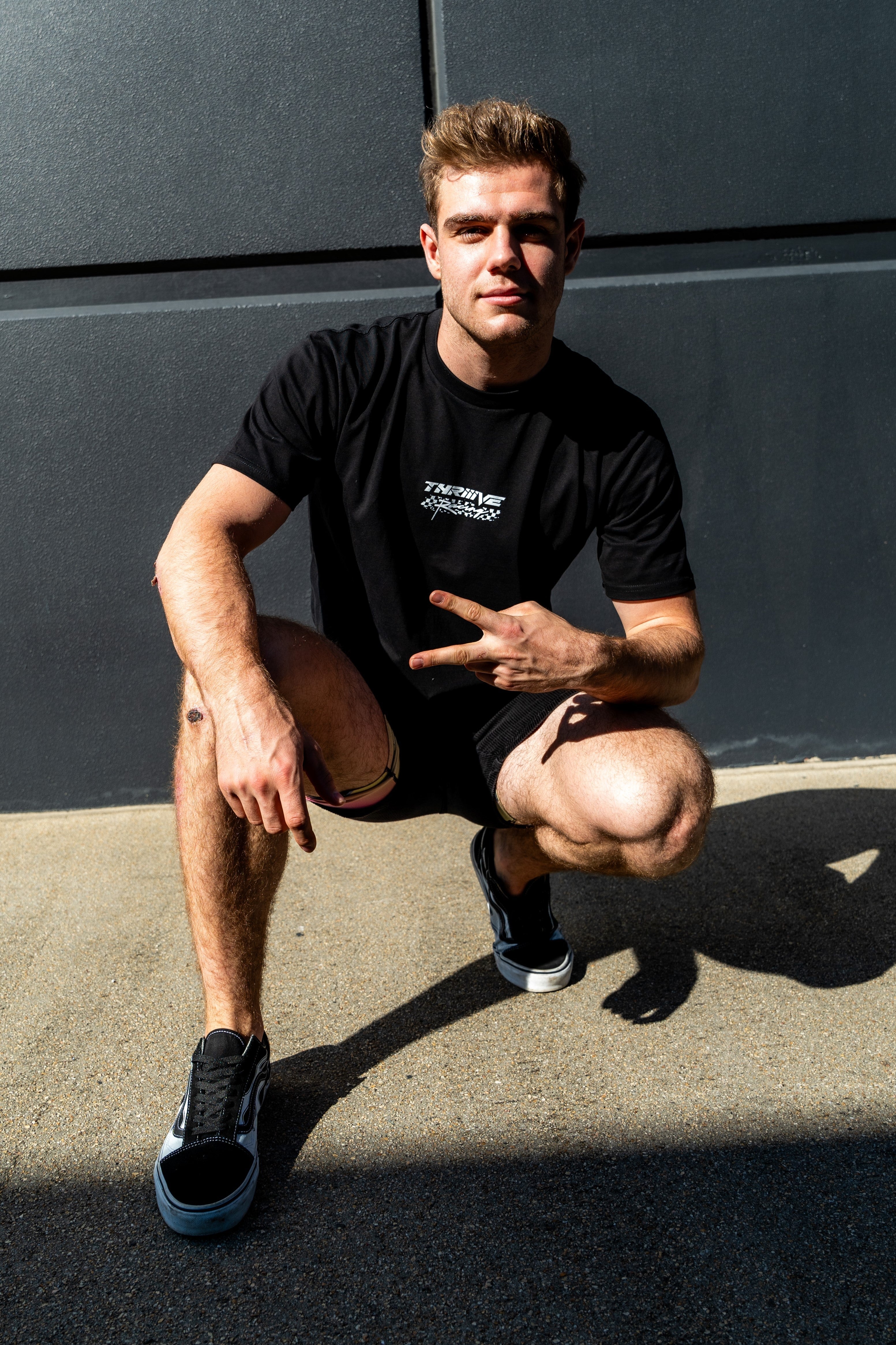 Racer Tee Black - Youth