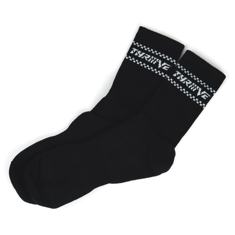 Thriiive Co Checkers Socks - Black